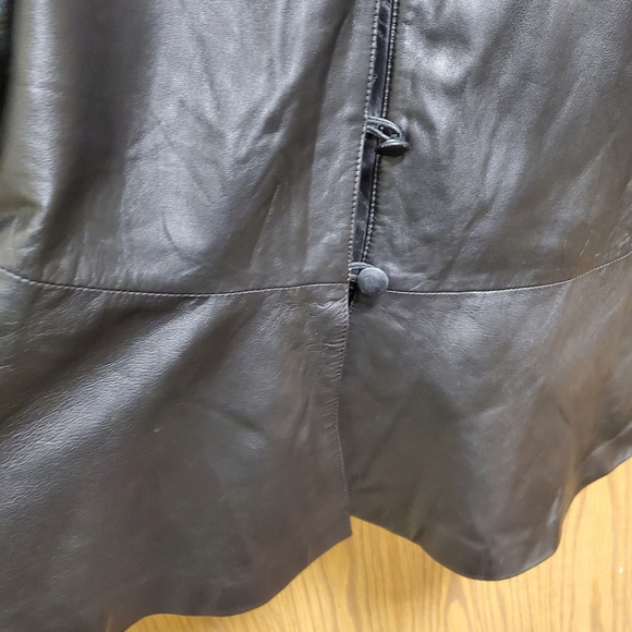 MANART black Vintage Leather Jacket Size 2X - Picture 5 of 8